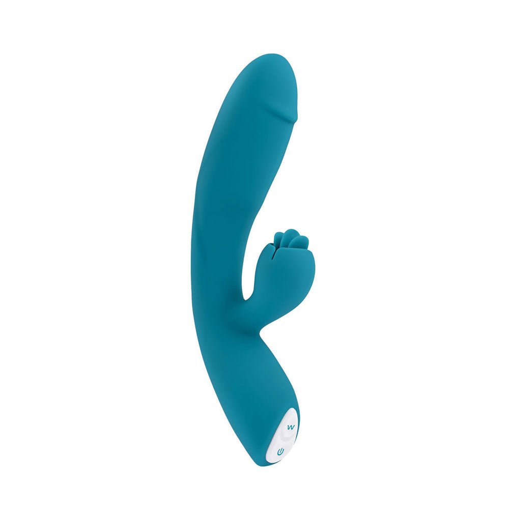 Evolved - fierce flicker - rabbit vibrator - Product side view  | Flirtybay.com.au